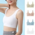 thumbnail image 1 of Zwiiyzr Girls Cotton Bra Teens Sports Bra Comfortable Seamless Wireless Soft Training Bras for Girls & Teens 9-15 Years White, 1 of 5