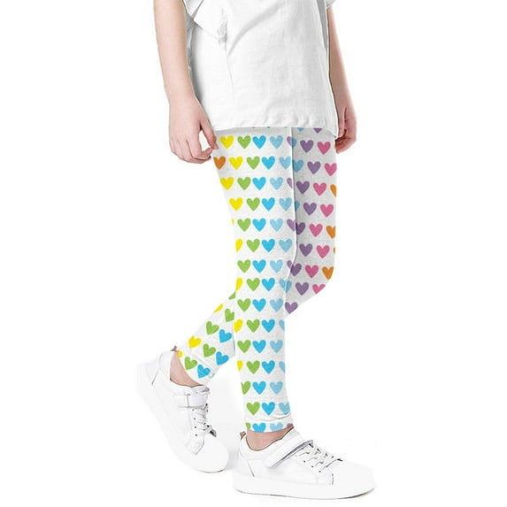 Zwiiyzr Girls Leggings Halloween Yoga Pants Tights Leggings Soft Comfortable Leggings for Kids 3-8 Years Ankle Length Printed Leggings Multicolor
