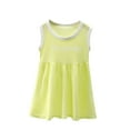 thumbnail image 1 of Zwiiyzr Girls Summer Dress Sleeveless Swing Sundress Kids Casual Beach Tunic Shirt Tank Dresses Yellow, 1 of 6