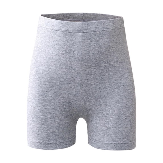 Zwiiyzr Girls Underwear Bike Shorts Dance Shorts Solid Color Breathable and Safe Under Dress for Playgrounds Sports 3-10Y Gray