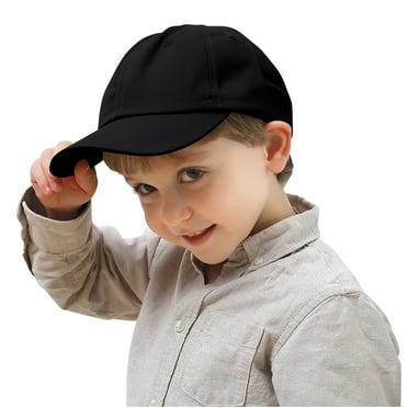 Zwiiyzr Kids Baseball Hats Toddler Solid Color Baseball Hats Adjustable Summer Trucker Hats for Boys Girls 1-5T Black
