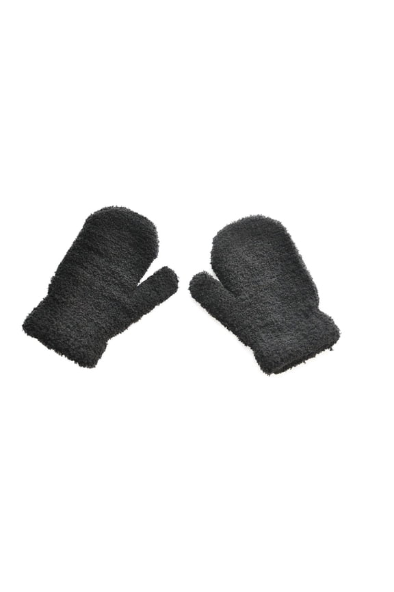 Zwiiyzr Kids Gloves Mittens Knitted Gloves Warm Mitten Winter Favor for Little Boys and Girls Xmas Gifts for 5-11 Years Black