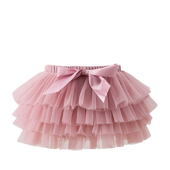 Zwiiyzr Little Girls and Big Girls Tulle Tutu Skirt Petticoat Mesh Puffy Princess Ballet Dance Pettiskirts Underskirt Khaki