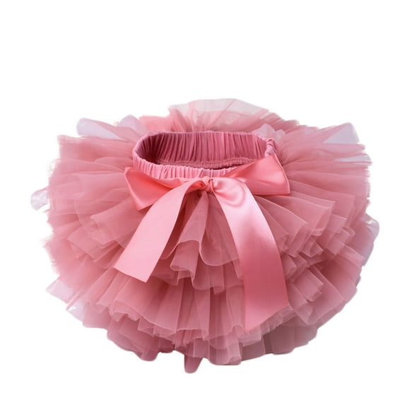 Zwiiyzr Little Girls and Big Girls Tulle Tutu Skirt Petticoat Mesh Puffy Princess Ballet Dance Pettiskirts Underskirt Watermelon Red