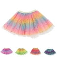 thumbnail image 1 of Zwiiyzr Little Girls and Big Girls Tulle Tutu Skirt Pleated Gauze Short Skirt Princess Dancing Petticoat Ballet Underskirt Multicolor, 1 of 3