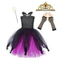 thumbnail image 1 of Zwiiyzr Toddler Baby Girls Halloween Tulle Dress Princess with Accessories Mesh Performance Dress for Girls Halloween Party Dress Up Black, 1 of 9