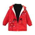 thumbnail image 1 of Zwiiyzr Unisex Boy's Girl's Hoodie Sherpa Lined Jacket Zip Up Fleece Hooded Sweatshirt Winter Warm Coat Outerwear 9M-14Y Red, 1 of 5
