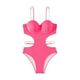 thumbnail image 1 of Zwiiyzr Women's One Piece Swimsuit Halter Neck Tummy Control Padded Swimwear, 1 of 7