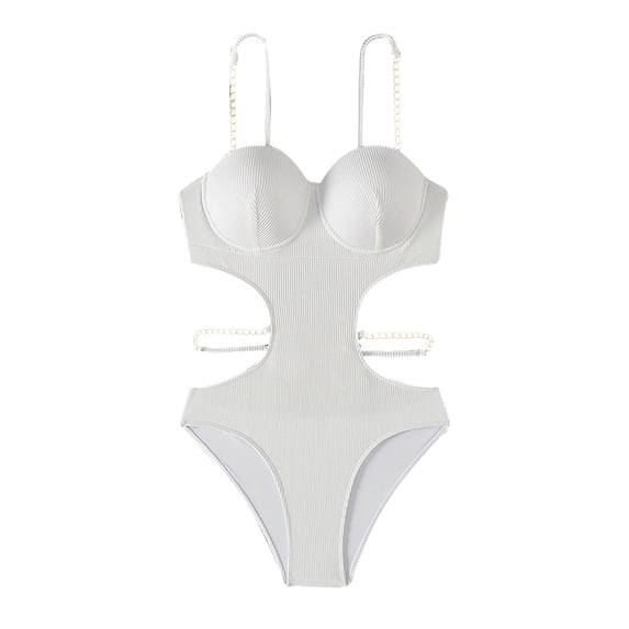 Zwiiyzr Women's One Piece Swimsuit Halter Neck Tummy Control Padded Swimwear