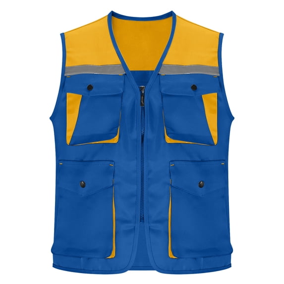 Zwiiyzr Womens Breathable Fishing Vest Hiking Gear Lightweight Sleeveless Jacket Multi-Pocket Design For Outdoor Travel Trekking Blue