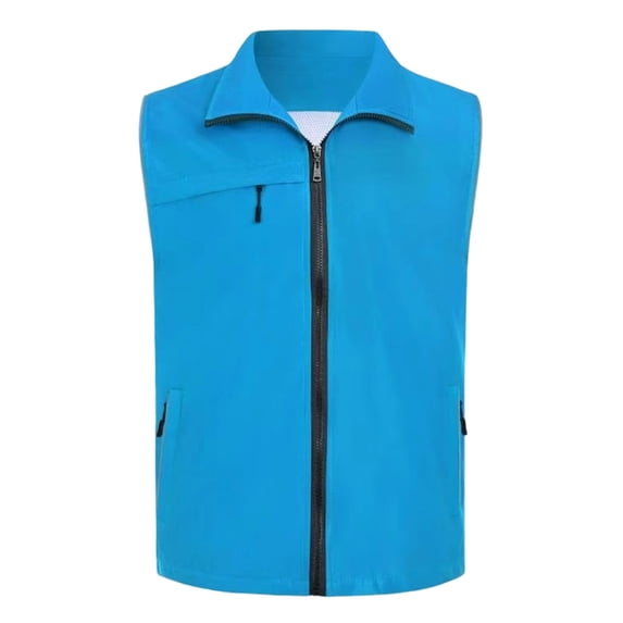 Zwiiyzr Womens Breathable Fishing Vest Hiking Sleeveless Jacket Lightweight Outdoor Gear Multi-Pocket Design For Travel Camping Trekking Sky Blue