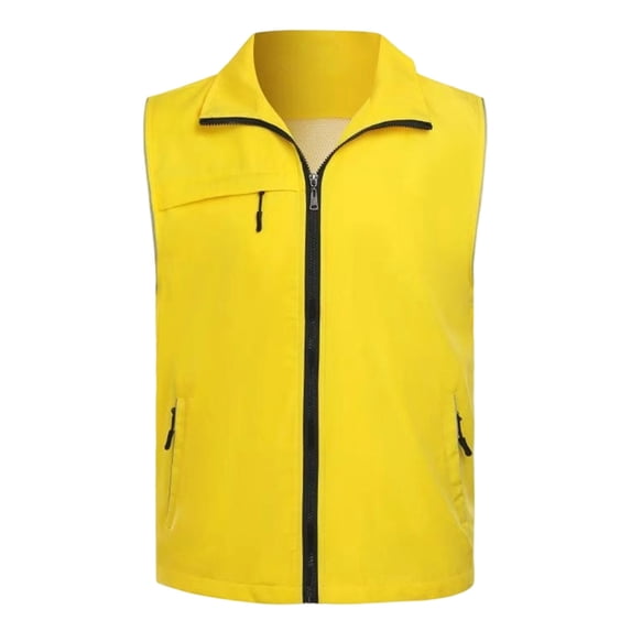 Zwiiyzr Womens Breathable Fishing Vest Hiking Sleeveless Jacket Lightweight Outdoor Gear Multi-Pocket Design For Travel Camping Trekking Yellow