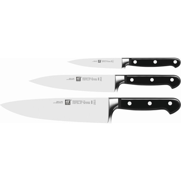 Zwilling Professional S J.A Henckels 3 Piece Knives Set, Black/Stainless Steel (35602-000-0)