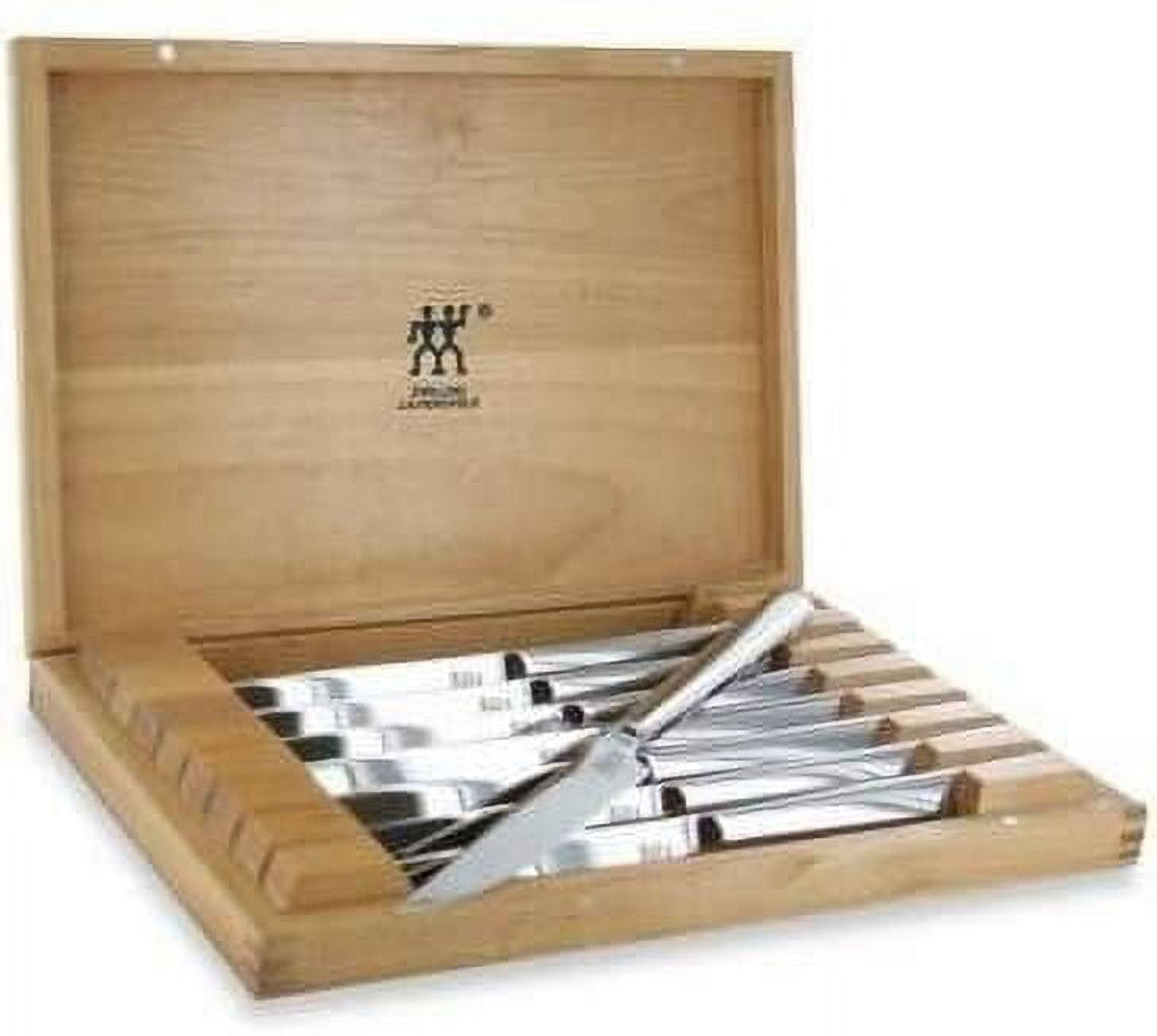 Zwilling Stainless Steel 8-Pc Steak Knife Set with Wood Presentation Case – Stainless Steel