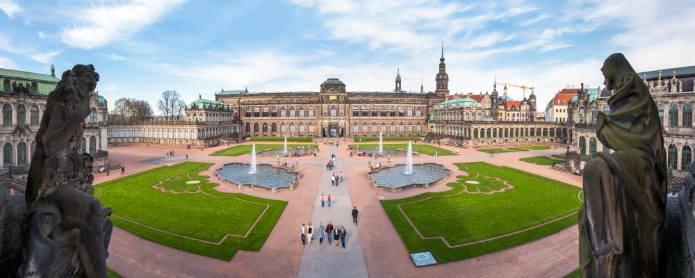 Zwinger Palace designed by Matthaus Daniel Poppelmann Dresden Saxony Germany Canvas Art - Panoramic Images (27 x 9)