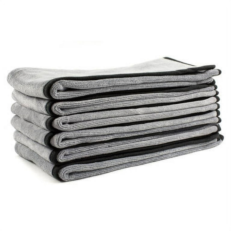 Softees Plush Microfiber Towels - 6 Pack - Granite