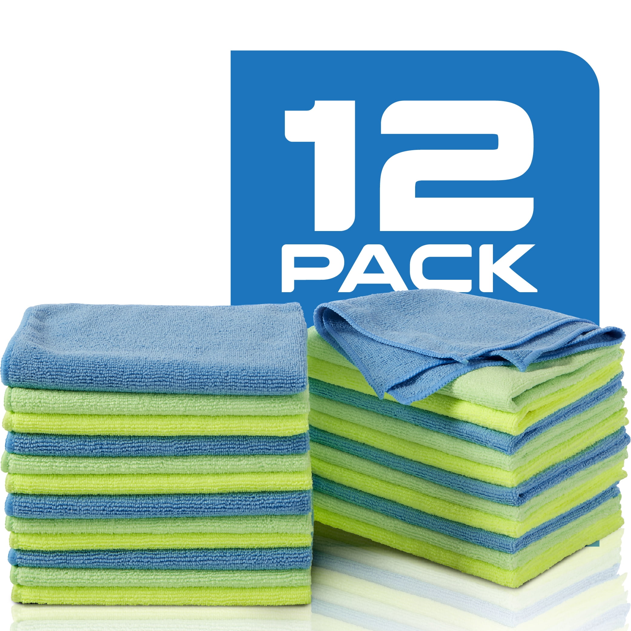 Zwipes Microfiber Cleaning Cloths, Assorted - 12 pack
