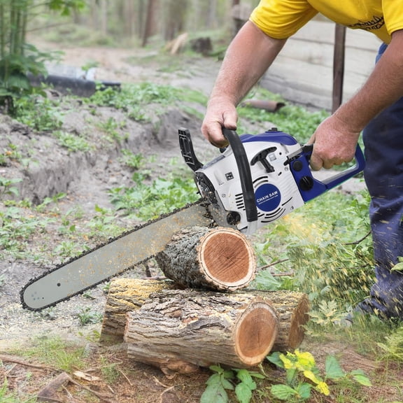 Zxareky 58cc Gas Chainsaw, 2-Cycle Handheld Gas Chain, High-Power Logging Saw