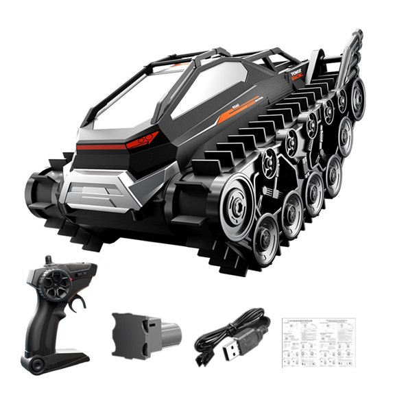 Zxareky Amphibious 2.4GHz Remote Control Tank Waterproof All Terrain RC Stunt Car Electric Crawler Vehicle Toy
