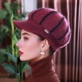 thumbnail image 1 of Zxareky Women Winter Hat Thick Warm Knitted Hat Soft Velvet Cap with Visor Brim, 1 of 7