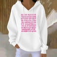 thumbnail image 1 of Zxlsdmn Breast Cancer Ribbed Knit Hoodie for Women Breast Cancer Awareness Pink Ribbon Print Pullover Tops Loose Long Sleeve Drawstring Hooded Sweatshirt with Pocket L, 1 of 5