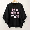 thumbnail image 1 of Zxlsdmn Women's Breast Cancer Crew Neck Sweatshirt Oversized Long Sleeve Drop Shoulder Pullover Tops Inspirational Printed Pattern Sweatshirts Fall Clothes M, 1 of 5