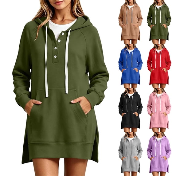 Zxlsdmn Womens Zip up Hoodie for Women Comfy Long Sleeve Drawstring Long Hooded Sweatshirts Lightweight Solid Color Hooded Sweatshirt with Pocket Black XL