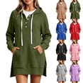 thumbnail image 1 of Zxlsdmn Womens Zip up Hoodie for Women Comfy Long Sleeve Drawstring Long Hooded Sweatshirts Lightweight Solid Color Hooded Sweatshirt with Pocket Blue XL, 1 of 9