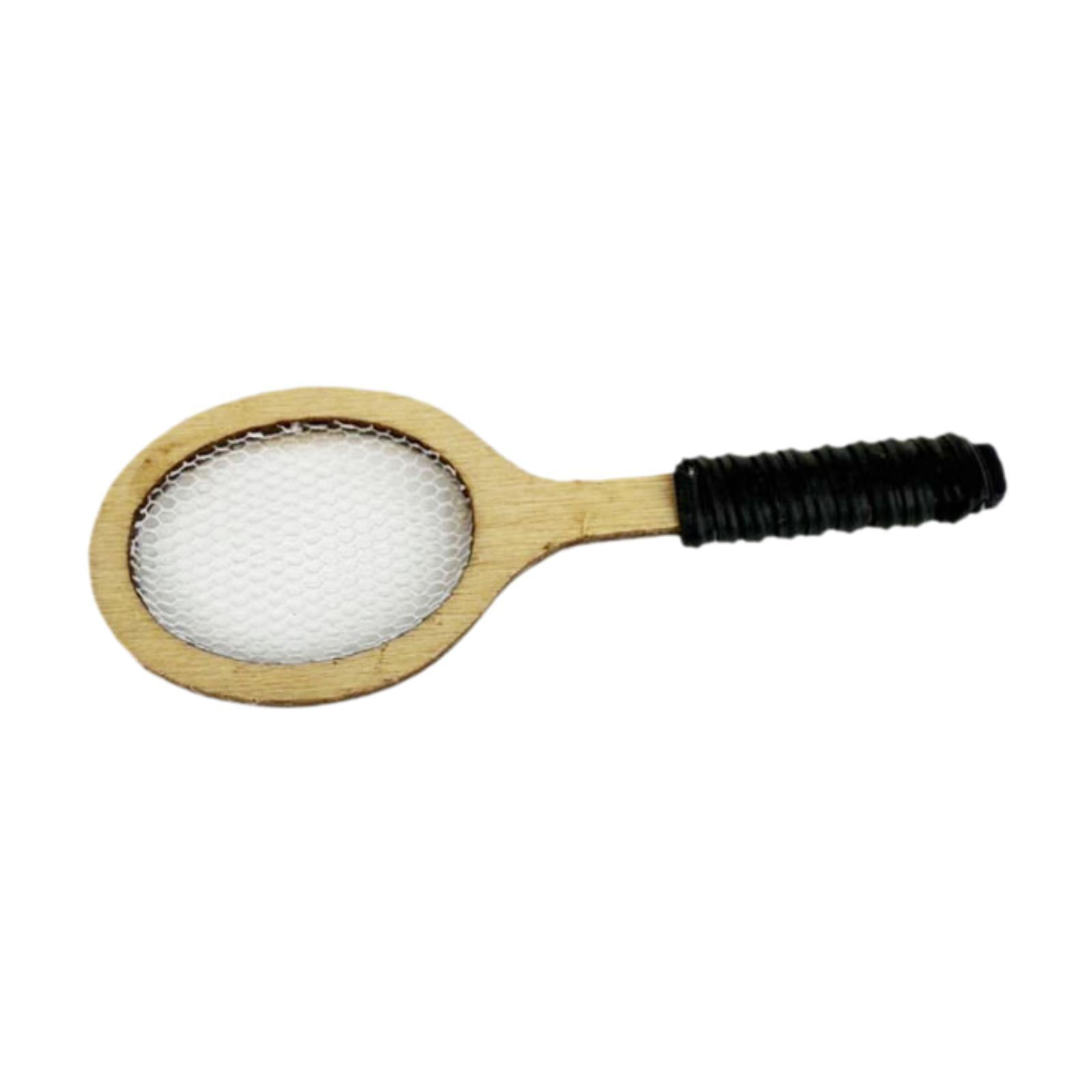 Witty Rackets Zxpjkyu 1/12 Scale Tennis Racket Funny Mini House Tool Scenery Supplies ...