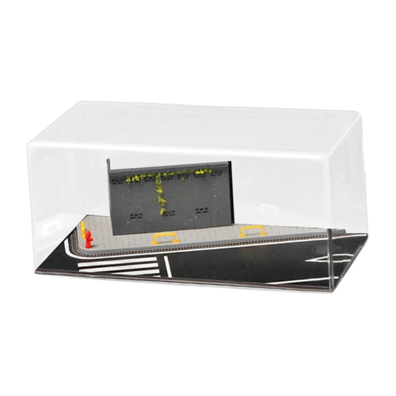 Zxpjkyu 1/64 Car Scene Model Road Background Accessories DIY Simulation Parking Lot Sand Corner Road