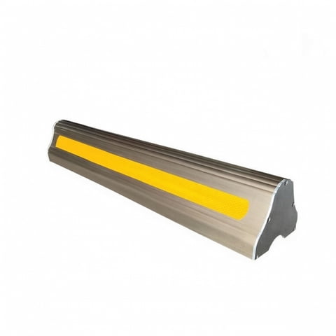 Zxpjkyu 1 Aluminum Alloy Wheel Stopper 60cm Heavy Duty Parking Curb with Reflective Strip for Garage Driveway