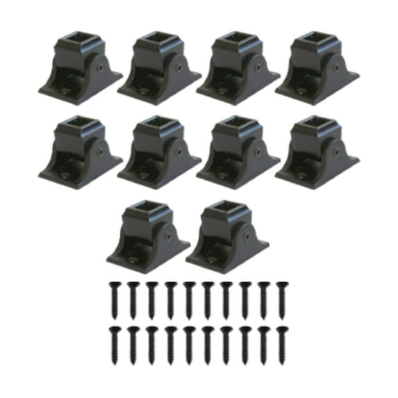 Zxpjkyu 10 Pieces Iron Baluster Shoes for Staircase Stair Rail Base Accessories Stairway Square Hole 12.9mm