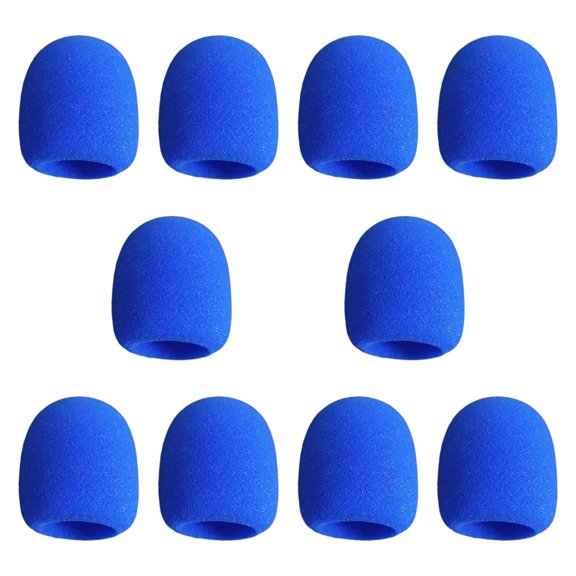 Zxpjkyu 10Pcs Handheld Microphone Cover Foam Mic Cover Thicked Protection Windscreen for Blue