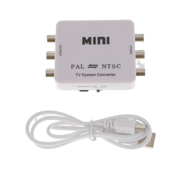 Zxpjkyu 1x Converter with Bidirectional USB Cable PAL / NTSC / SECAM to PAL / NTSC MINI