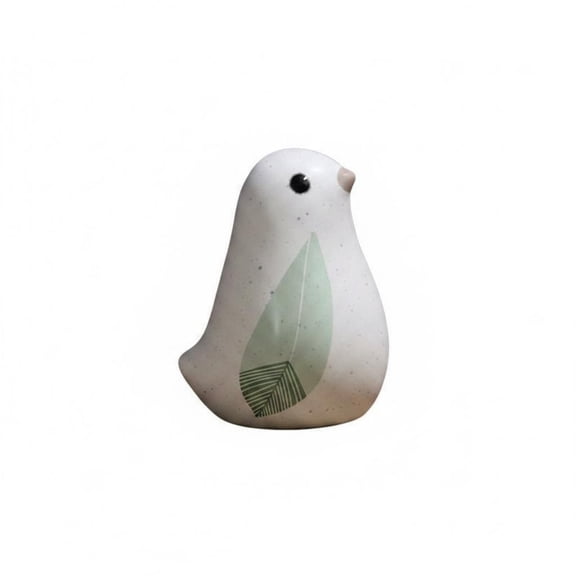 Zxpjkyu 2 Ceramic Bird Figurines White Green Nordic Minimalist Decor for Shelf Desk Table Accent