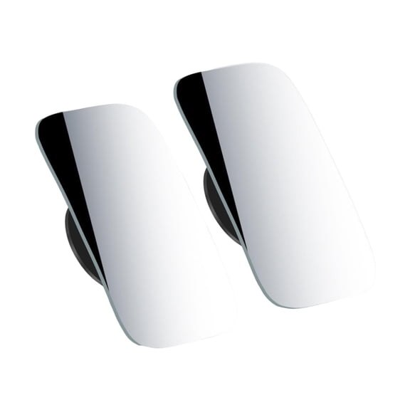 Zxpjkyu 2x Blindspot Mirrors Rearview Side Mirrors Frameless Adjustable 360 Degrees Wide Rectangular