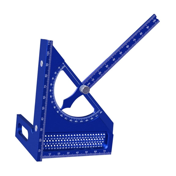 Zxpjkyu 3D Multi Angle Measuring Ruler Versatile Drafting Carpenter Square for Engineers Blue