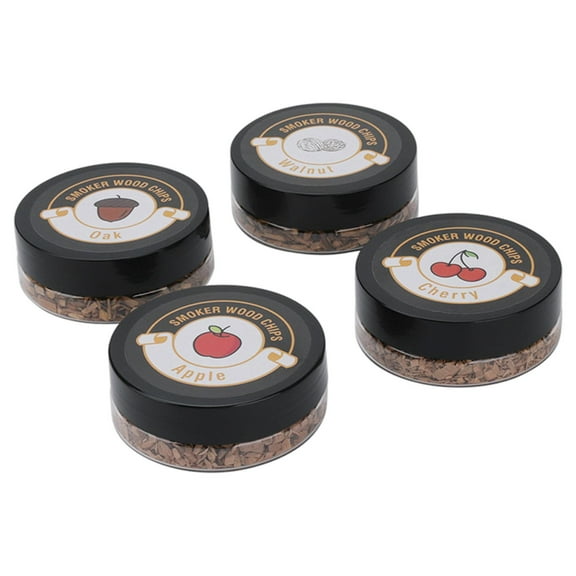 Zxpjkyu 4Pcs Extra Fine Smoker Wood Chips fit for Handled Cocktail Smoker Drinks Cooking