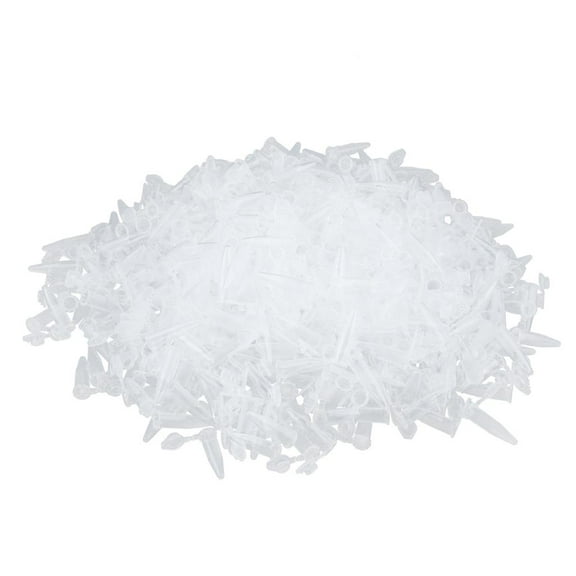 Zxpjkyu 500 Pcs 1.5ml Clear Plastic Graduated Micro Centrifuge Test Tube Vial with Snap