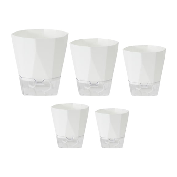 Zxpjkyu 5Pcs Self Watering Plant Pots Planter with Deep Reservoir Patio Landscape Flower