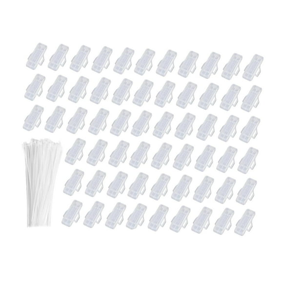 Zxpjkyu 60 Pieces Cable Label Boxes Waterproof Transparent with 50 Ties Cable Management
