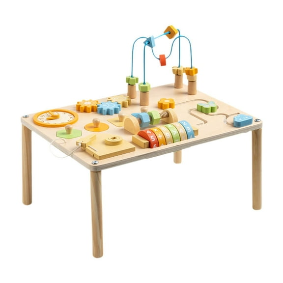 Zxpjkyu Activity Center Table Desk Play Table Early Learning Hand Eye Coordination Shape