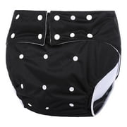 Zxpjkyu Adult Cloth Diaper Washable for Incontinence Undewear for Old People Disabled No Black