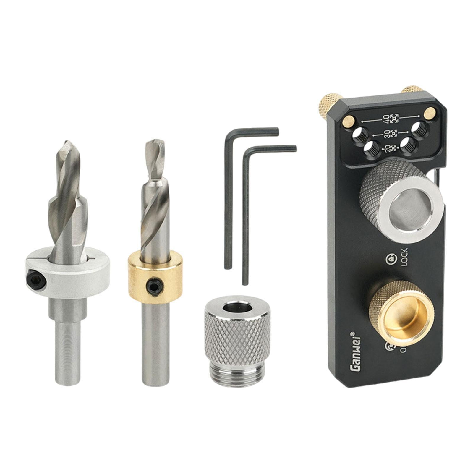 2-Piece Aluminum Profile Drill Guide & Punch Locator – Single & Double Hole Jig For 2020 2040 3030 3060 Profiles, Woodworking Tool