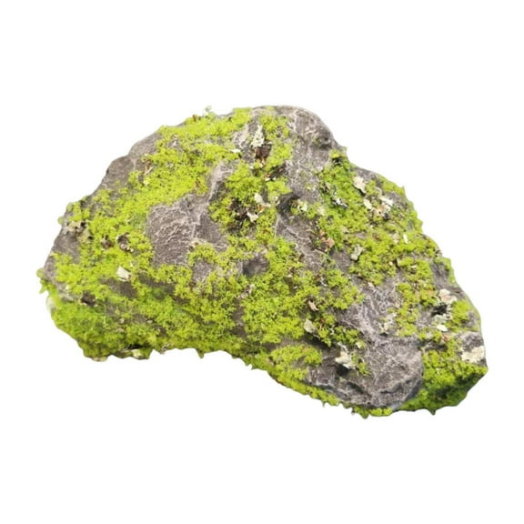 Zxpjkyu Artificial Moss Rock, Decorative Fake Stone, Artificial Green Moss Covered Stone L