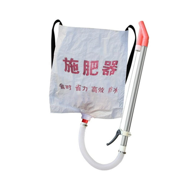 Zxpjkyu Back Carrying Woven Bag Manual Fertilizer Spreader 10 kg Capacity Sturdy 48x44cm Single Metal Handles