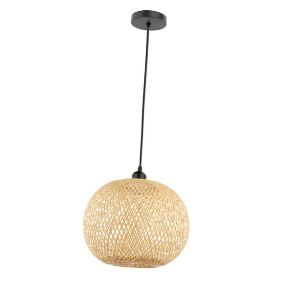 Zxpjkyu Bamboo Light Cover Pendant Replacement Hanging Woven Dust-Proof Japanese Style Lampshade for Tea Room Hotel Bedroom Restaurant Office