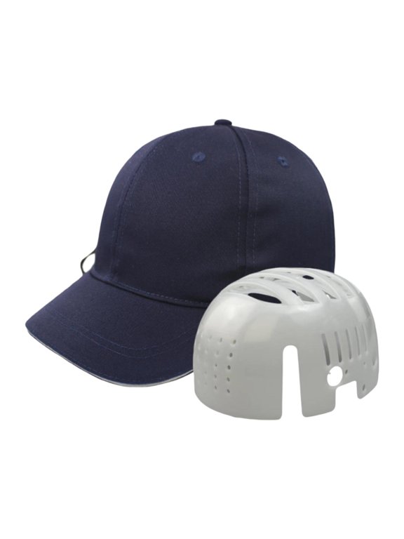 Baseball Bump Cap Hard Hat Comfortable Shockproof with Insert Versatile Headgear Dark Blue
