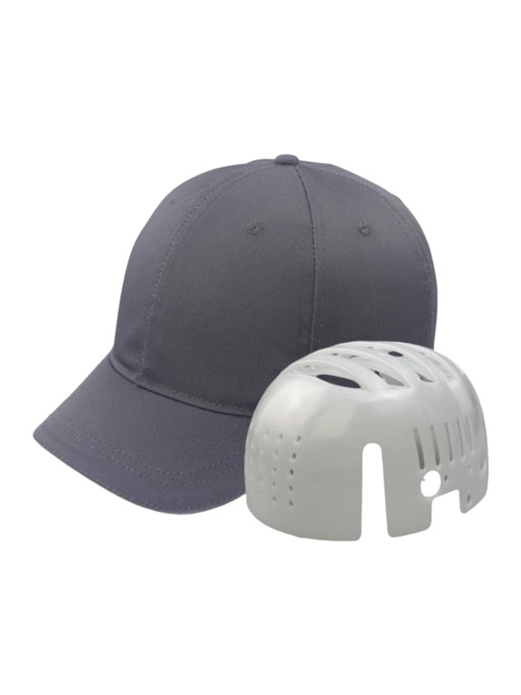 Baseball Bump Cap Hard Hat Comfortable Shockproof with Insert Versatile Headgear Dark Gray