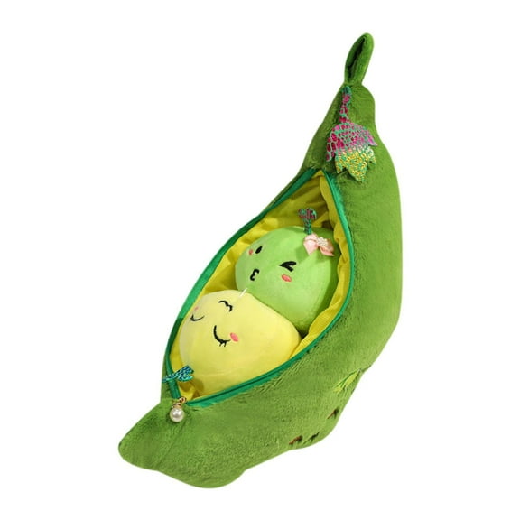 Zxpjkyu Bean in Zipper Pod Cartoon Cuddly Stuffed Toy for Kids Boys Girls Birthday Gifts 28cm Beans